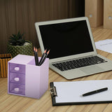 Darrahopens Home & Garden > Storage > Storage Boxes 2IN1 Pumping Pen Container Storage Box Cosmetic Drawer Office Organizer Box