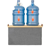 Darrahopens Home & Garden > Storage > Storage Boxes 2pc Foldable Fabric Storage Bin with Steel Frame & Handles - 26L Stackable Closet Organizer(Grey)