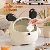 Darrahopens Home & Garden > Storage > Storage Boxes 2PCS Black-Eared Cute Puppy Desktop Bin with Lid - Mini Trash Can & Storage Organiser - Kawaii Office Decor for Vanity & Home Office