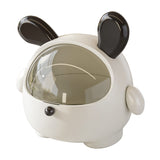 Darrahopens Home & Garden > Storage > Storage Boxes 2PCS Black-Eared Cute Puppy Desktop Bin with Lid - Mini Trash Can & Storage Organiser - Kawaii Office Decor for Vanity & Home Office