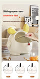Darrahopens Home & Garden > Storage > Storage Boxes 2PCS Yellow-Eared Cute Puppy Desktop Bin with Lid - Mini Trash Can & Storage Organiser - Kawaii Office Decor for Vanity & Home Office