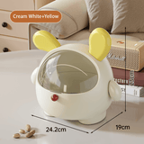 Darrahopens Home & Garden > Storage > Storage Boxes 2PCS Yellow-Eared Cute Puppy Desktop Bin with Lid - Mini Trash Can & Storage Organiser - Kawaii Office Decor for Vanity & Home Office