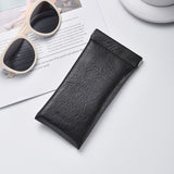 Darrahopens Home & Garden > Storage > Storage Boxes 3-Pack Black Retro Texture Eyeglass Cases - PU Leather Anti-Pressure Glasses Pouch