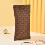 Darrahopens Home & Garden > Storage > Storage Boxes 3-Pack Brown Woven Texture Eyeglass Cases - Retro PU Leather Anti-Pressure Glasses Pouch