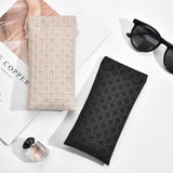 Darrahopens Home & Garden > Storage > Storage Boxes 3-Pack Brown Woven Texture Eyeglass Cases - Retro PU Leather Anti-Pressure Glasses Pouch