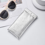 Darrahopens Home & Garden > Storage > Storage Boxes 3-Pack Sliver Retro Texture Eyeglass Cases - PU Leather Anti-Pressure Glasses Pouch
