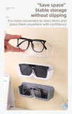 Darrahopens Home & Garden > Storage > Storage Boxes 3-Pack Wall-Mounted Glasses Organizer - PET Bedside Bathroom Eyewear Storage Shelf, Anti-Pressure & Space-Saving(White)