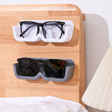 Darrahopens Home & Garden > Storage > Storage Boxes 3-Pack Wall-Mounted Glasses Organizer - PET Bedside Bathroom Eyewear Storage Shelf, Anti-Pressure & Space-Saving(White)