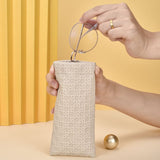 Darrahopens Home & Garden > Storage > Storage Boxes 3-Pack White Woven Texture Eyeglass Cases - Retro PU Leather Anti-Pressure Glasses Pouch