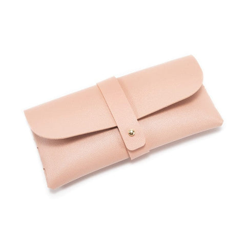 Darrahopens Home & Garden > Storage > Storage Boxes 3-Piece Pink Chic & Sleek PU Leather Soft Eyeglass Case - Protective Pouch for Sunglasses & Reading Glasses