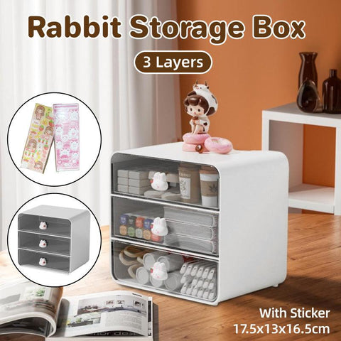 Darrahopens Home & Garden > Storage > Storage Boxes 3 Tier Desktop Organizer Drawer Shelf for Office and Home Storage Supplies