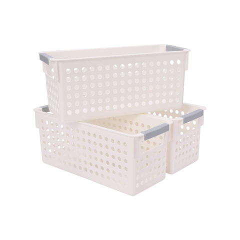 Darrahopens Home & Garden > Storage > Storage Boxes 36x Premium Plastic Storage Basket Bulk w/ Grip Handles 29*13.5*12.5cm
