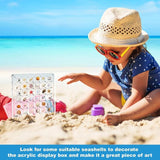 Darrahopens Home & Garden > Storage > Storage Boxes Acrylic Magnetic Seashell Display Box,Clear Sea Shell Display Box,Beach Magnet Storage Organizer Case for Seashell Diamond Beads,36 Grids,Transparent,1 Pack