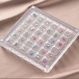 Darrahopens Home & Garden > Storage > Storage Boxes Acrylic Magnetic Seashell Display Box,Clear Sea Shell Display Box,Beach Magnet Storage Organizer Case for Seashell Diamond Beads,36 Grids,Transparent,1 Pack