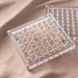 Darrahopens Home & Garden > Storage > Storage Boxes Acrylic Magnetic Seashell Display Box,Clear Sea Shell Display Box,Beach Magnet Storage Organizer Case for Seashell Diamond Beads,64 Grids,Transparent,1 Pack