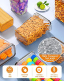 Darrahopens Home & Garden > Storage > Storage Boxes Airtight Food Storage Containers with Lids, 24 PCS Kitchen and Pantry Organization Canisters, BPA-Free, PVC-Free, Food-grade Plastic Leak-proof Jars for Cereal, Flour, Sugar, Extra 24 Labels & Marker