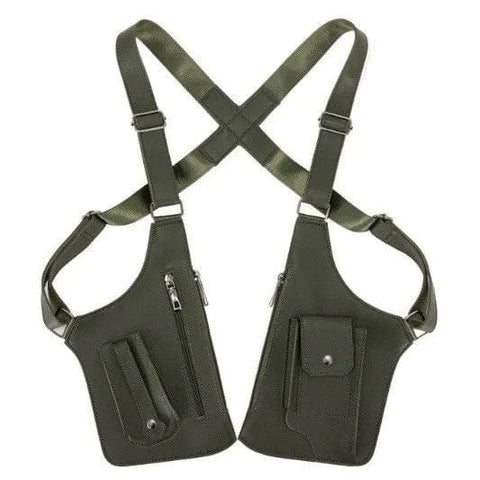 Darrahopens Home & Garden > Storage > Storage Boxes Army Green Multi-functional Expandable Men's Tactical Chest Rig Bag - Waterproof & Lightweight Retro Underarm Pack