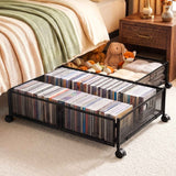 Darrahopens Home & Garden > Storage > Storage Boxes Artiss 2X Under Bed Storage Containers Metal Boxes Quilt Organiser with Wheels