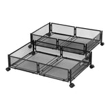 Darrahopens Home & Garden > Storage > Storage Boxes Artiss 2X Under Bed Storage Containers Metal Boxes Quilt Organiser with Wheels
