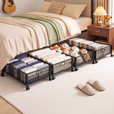 Darrahopens Home & Garden > Storage > Storage Boxes Artiss 4X Under Bed Storage Containers Metal Boxes Quilt Organiser with Wheels