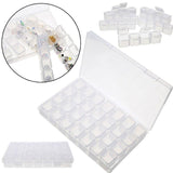 Darrahopens Home & Garden > Storage > Storage Boxes Bead Storage 56 Compartments 2-Pack for Diamond Painting, Transparent