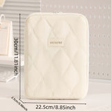 Darrahopens Home & Garden > Storage > Storage Boxes (beige)**BEENLOVE Tablet Storage Bag: 180° Full-Open Independent Compartment, Shockproof & Portable, Multifunctional Design**