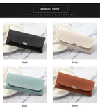 Darrahopens Home & Garden > Storage > Storage Boxes Beige Sleek PU Leather Eyeglass Pouch Set (3-Pack) - Slim Protective Case for Sunglasses