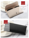 Darrahopens Home & Garden > Storage > Storage Boxes Beige Sleek PU Leather Eyeglass Pouch Set (3-Pack) - Slim Protective Case for Sunglasses