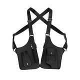 Darrahopens Home & Garden > Storage > Storage Boxes Black Multi-functional Expandable Men's Tactical Chest Rig Bag - Waterproof & Lightweight Retro Underarm Pack