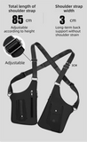 Darrahopens Home & Garden > Storage > Storage Boxes Black Multi-functional Expandable Men's Tactical Chest Rig Bag - Waterproof & Lightweight Retro Underarm Pack