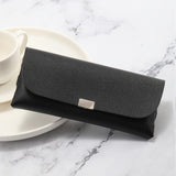 Darrahopens Home & Garden > Storage > Storage Boxes Black Sleek PU Leather Eyeglass Pouch Set (3-Pack) - Slim Protective Case for Sunglasses