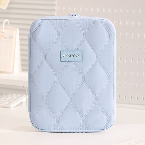 Darrahopens Home & Garden > Storage > Storage Boxes (blue)**BEENLOVE Tablet Storage Bag: 180° Full-Open Independent Compartment, Shockproof & Portable, Multifunctional Design**