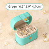 Darrahopens Home & Garden > Storage > Storage Boxes Blue Waterproof PU Leather Jewelry Travel Case, Portable Mini Jewelry Organizer Box for Rings Earrings Necklaces