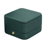 Darrahopens Home & Garden > Storage > Storage Boxes Dark Green Jewelry Box Ring Box Pair Compact Storage Box for Rings Accessories