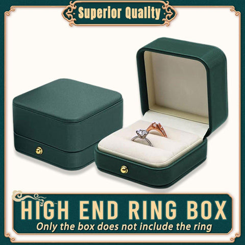 Darrahopens Home & Garden > Storage > Storage Boxes Dark Green Jewelry Box Ring Box Pair Compact Storage Box for Rings Accessories