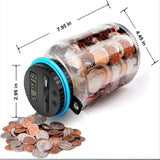 Darrahopens Home & Garden > Storage > Storage Boxes Digital Counting Money Box with Lock - AUD Australian Coin Compatible Piggy Bank for Kids & Adults (7.95x4.45in)