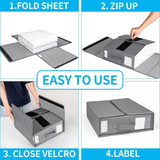 Darrahopens Home & Garden > Storage > Storage Boxes Foldable Bed Sheet Storage Box with Viewing Window, Your Neat Solution for Bedroom and Wardrobe Organization.