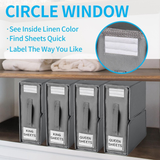 Darrahopens Home & Garden > Storage > Storage Boxes Foldable Bed Sheet Storage Box with Viewing Window, Your Neat Solution for Bedroom and Wardrobe Organization.