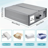 Darrahopens Home & Garden > Storage > Storage Boxes Foldable Bed Sheet Storage Box with Viewing Window, Your Neat Solution for Bedroom and Wardrobe Organization.