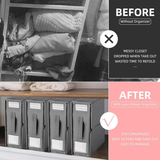 Darrahopens Home & Garden > Storage > Storage Boxes Foldable Bed Sheet Storage Box with Viewing Window, Your Neat Solution for Bedroom and Wardrobe Organization.