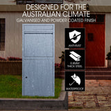 Darrahopens Home & Garden > Storage > Storage Boxes FORTIA Freestanding Parcel Post Box Letterbox, Letter Slot, Light Grey