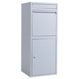 Darrahopens Home & Garden > Storage > Storage Boxes FORTIA Freestanding Parcel Post Box Letterbox, Letter Slot, Light Grey