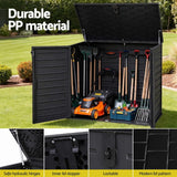 Darrahopens Home & Garden > Storage > Storage Boxes Gardeon Outdoor Storage Box 1170L Container Lockable Cabinet Tool Organizer Shed Black
