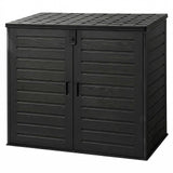 Darrahopens Home & Garden > Storage > Storage Boxes Gardeon Outdoor Storage Box 1170L Container Lockable Cabinet Tool Organizer Shed Black