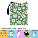 Darrahopens Home & Garden > Storage > Storage Boxes Green Floral pattern book cover with zippered pocket - Lightweight polyester book cover, suitable for books and tablets(BS001)
