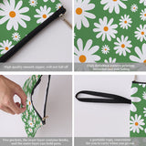 Darrahopens Home & Garden > Storage > Storage Boxes Green Floral pattern book cover with zippered pocket - Lightweight polyester book cover, suitable for books and tablets(BS001)