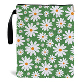 Darrahopens Home & Garden > Storage > Storage Boxes Green Floral pattern book cover with zippered pocket - Lightweight polyester book cover, suitable for books and tablets(BS001)