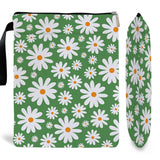 Darrahopens Home & Garden > Storage > Storage Boxes Green Floral pattern book cover with zippered pocket - Lightweight polyester book cover, suitable for books and tablets(BS001)