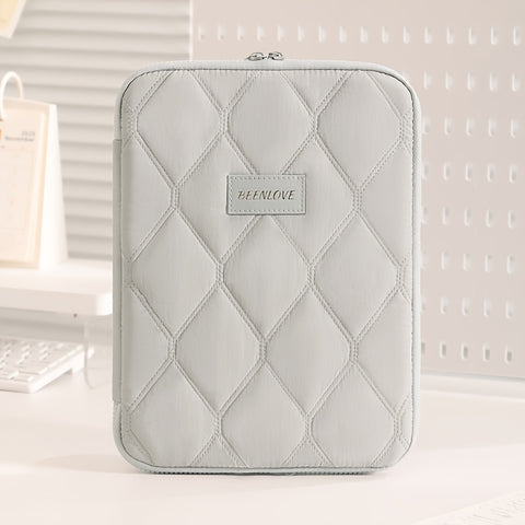 Darrahopens Home & Garden > Storage > Storage Boxes (grey)**BEENLOVE Tablet Storage Bag: 180° Full-Open Independent Compartment, Shockproof & Portable, Multifunctional Design**