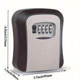 Darrahopens Home & Garden > Storage > Storage Boxes Household Wall-Mounted Key Box, Waterproof Secure Key Lockbox with Combination Lock, Large-Capacity Outdoor Key Safe for Storing Spare House Keys.BLACK